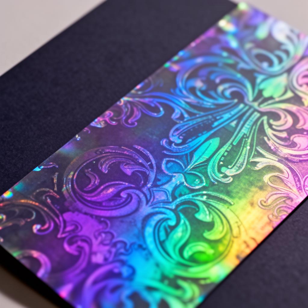 Holograficzna folia z prismatycznym refleksem